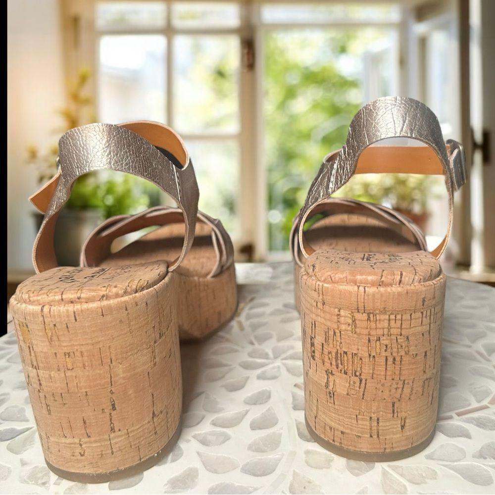 NEW KORK-EASE Women’s Tatiana Sandal Heel in light gold panna cotta Size 8 M - Picture 9 of 14